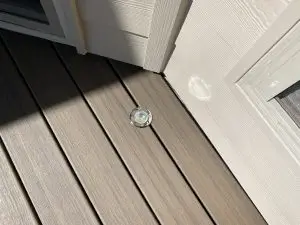 Composite deck low voltage lighting